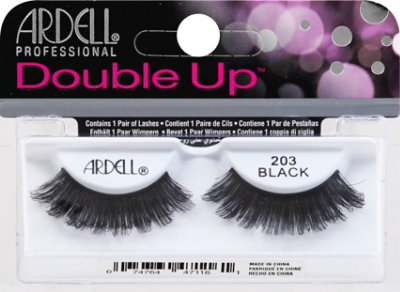 ARDELL Double Up Lash 203 – Doppellagige Echthaar-Wimpern Für Dramatischen Look – Ultraleicht & Wiederverwendbar