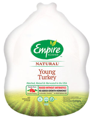 Empire Whole Turkey Hen Kosher Frozen - Weight Between 10-14 Lb
