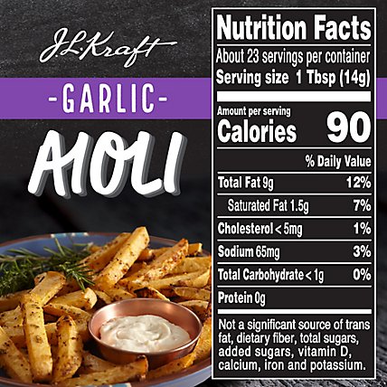 Kraft Garlic Spread Aioli Squeeze Bottle - 12 Fl. Oz. - Image 5