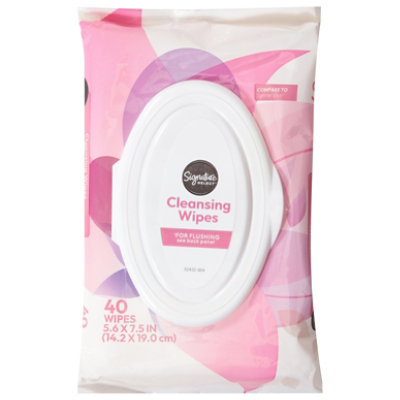 Signature Select/Care Cleansing Wipes Flushable - 40 Count - Image 3