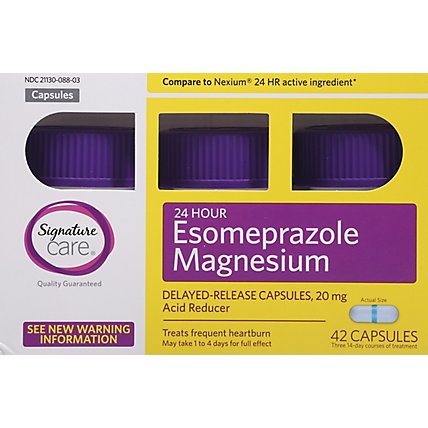 Signature Care Esomeprazole Magnesium 20mg Acid Reducer Delayed Release Capsule - 42 Count - Image 2