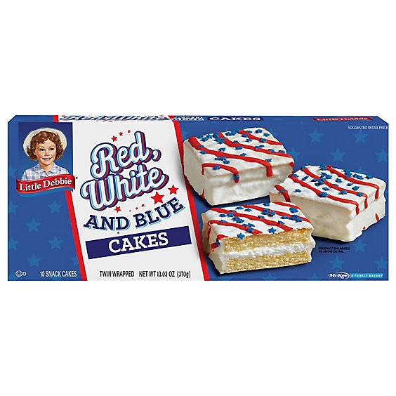 Little Debbie Cakes Red White and Blue Twin Wrapped Vanilla - 13.03 Oz