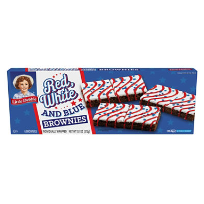 Little Debbie Brownies Iced Red White And Blue 6 Count - 13.10 Oz - Image 2