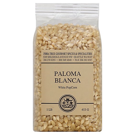 India Tree Paloma Blanca White Popcorn - 16 Oz