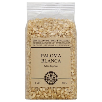 India Tree Paloma Blanca White Popcorn - 16 Oz - Image 1