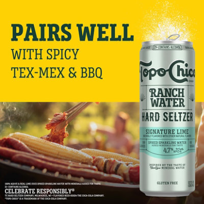 Topo Chico Hard Seltzer Ranch Water Original Hard Seltzer 4.7% ABV Can - 24 Fl. Oz. - Image 5