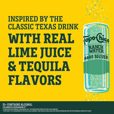 Topo Chico Hard Seltzer Ranch Water Original Hard Seltzer 4.7% ABV Can - 24 Fl. Oz. - Image 3