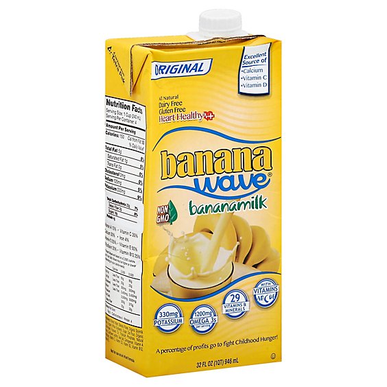 Banana Wave Banana Milk Original - 32 Fl. Oz.