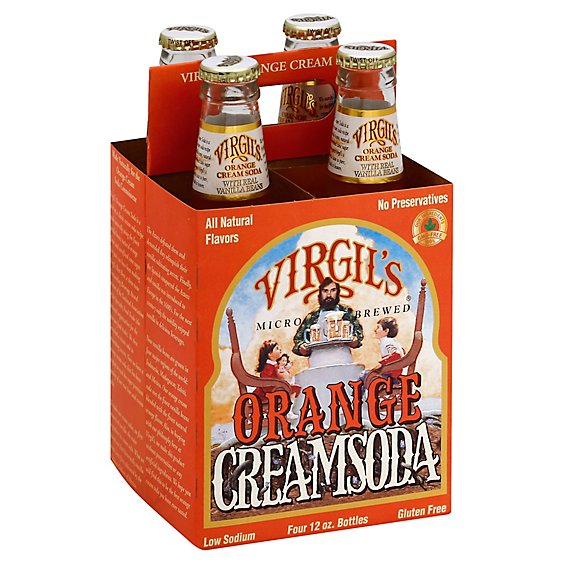 Virgils Orange Cream Soda - 4-12 Fl. Oz.