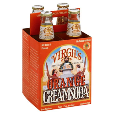 Virgils Orange Cream Soda - 4-12 Fl. Oz.