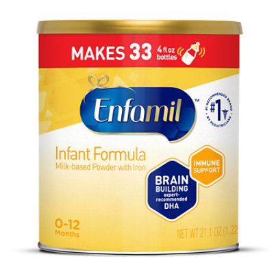 Enfamil Infant Formula Milk Based  0-12 Months with Iron Powder Can - 21.1 Oz - Image 1