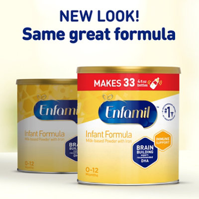 Enfamil Infant Formula Milk Based  0-12 Months with Iron Powder Can - 21.1 Oz - Image 2