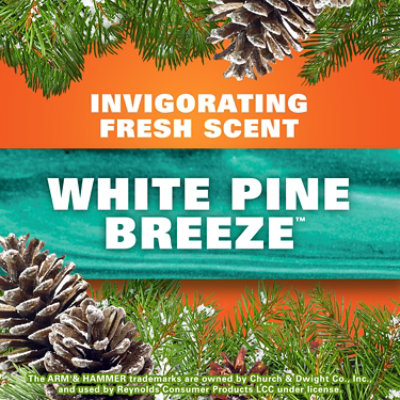 Hefty Trash Bags Drawstring Ultra Strong ARM & HAMMER White 30 Gallon Pine Breeze - 25 Count - Image 3