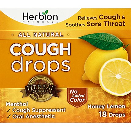 Herbion Naturals Cough Drop Hny Lemon - 18 Count - Image 2