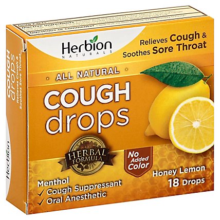 Herbion Naturals Cough Drop Hny Lemon - 18 Count - Image 1