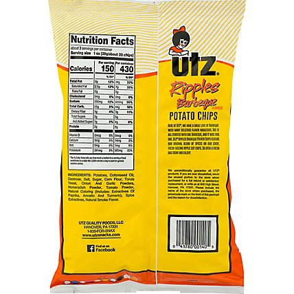 Utz Barbeque Potato Chips - 2.875 Oz - Image 6