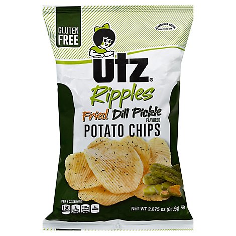 Utz Ripples Potato Chips Fried Dill Pickle - 2.875 Oz