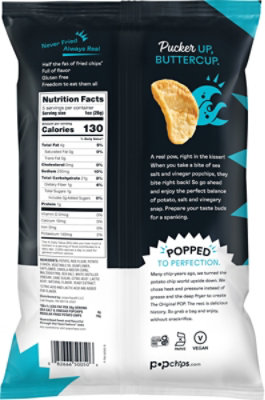 popchips Popped Chip Snack Sea Salt & Vinegar Potato - 5 Oz - Image 5
