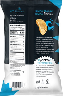 popchips Popped Chip Snack Potato Sea Salt - 5 Oz - Image 6