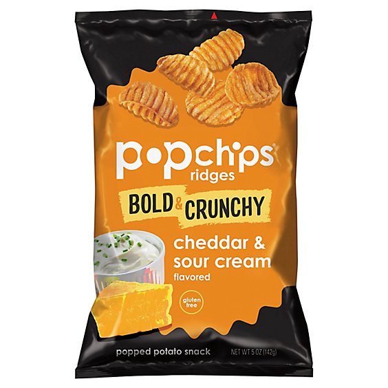 popchips Popped Chip Snack Cheddar & Sour Cream - 5 Oz