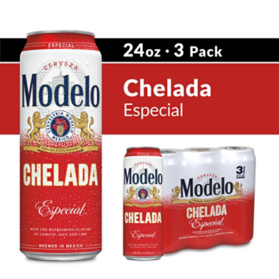 Modelo Chelada Especial Mexican Import Flavored Beer 3.5% ABV Can - 3-24  Fl. Oz.