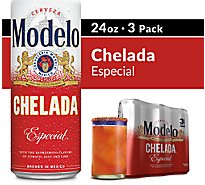 Modelo Chelada Especial Mexican Import Flavored Beer Cans 3.5% ABV - 3-24 Fl. Oz.