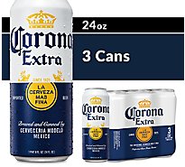 Corona Extra Mexican Lager Beer Cans 4.6% ABV - 3-24 Fl. Oz.
