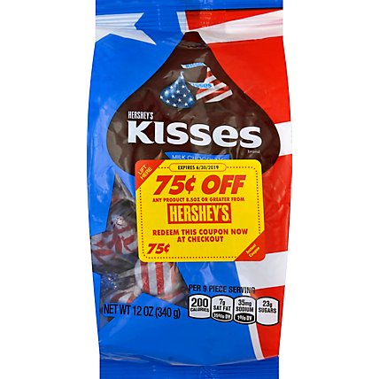 HERSHEYS Kisses Milk Chocolate USA Flag Foiled - 12 Oz - Image 2