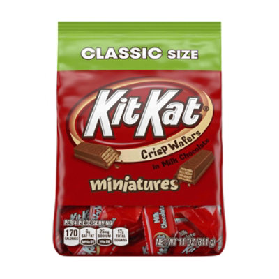 KIT KAT Crisp Wafers In Milk Chocolate Miniatures Classic Bag - 11 Oz
