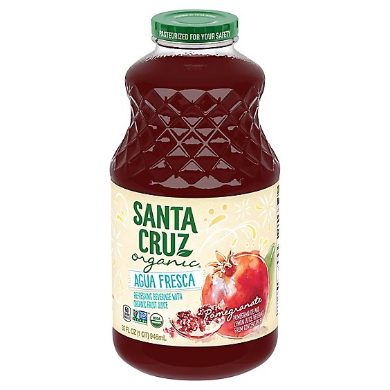 Santa Cruz Organic Agua Fresca Pomegranate - 32 Fl. Oz.