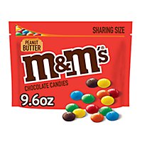 M&M'S Peanut Butter Milk Chocolate Candy Sharing Size Bag - 9.6 Oz - Image 1