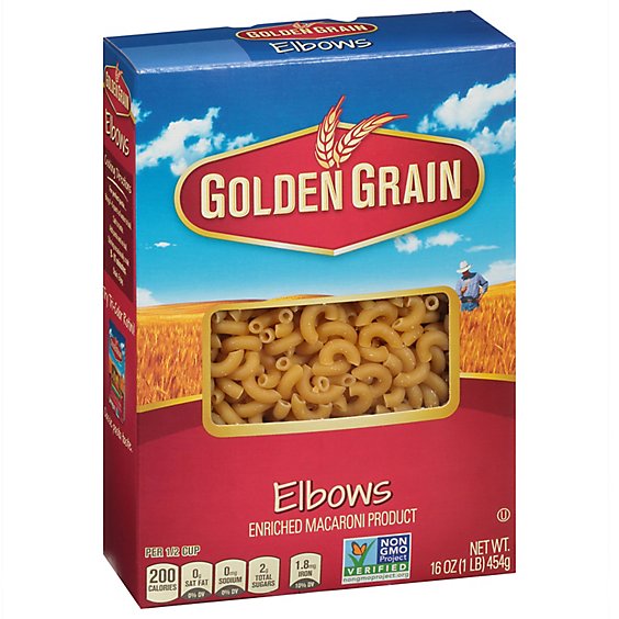 Golden Grain Pasta Macaroni Elbows Box - 16 Oz