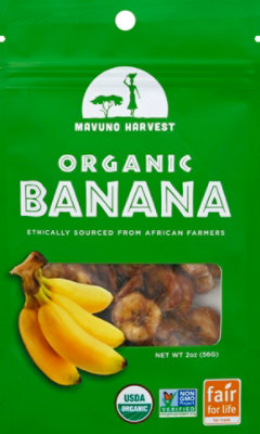 Mavuno Harvest All Natural Dried Banana Organic - 2 Oz - Image 1