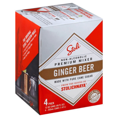 Stolichnaya Ginger Beer - 4-12 Fl. Oz. - Image 1