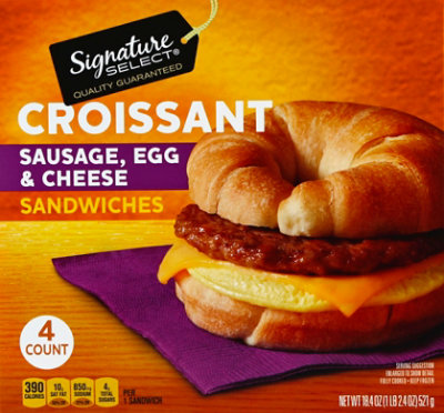 Signature SELECT Sausage Egg Cheese Croissant Sandwich - 18.4 Oz - Image 2