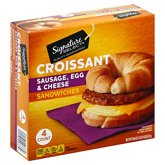 Signature SELECT Sausage Egg Cheese Croissant Sandwich - 18.4 Oz