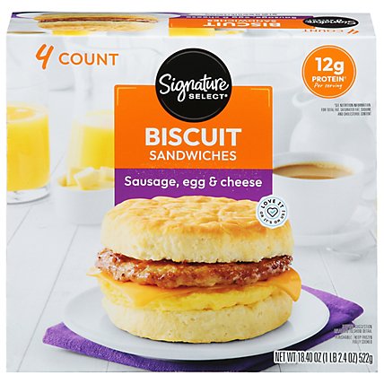 Signature SELECT Sausage Egg Cheese Biscuit Sandwich - 18.4 Oz - Image 2