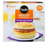 Signature SELECT Sausage Egg Cheese Biscuit Sandwich - 18.4 Oz