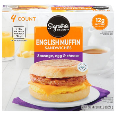 Signature SELECT Sausage Egg Cheese Muffin Sandwich - 19.6 Oz