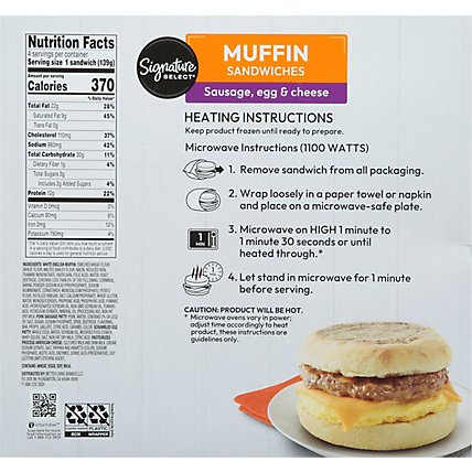 Signature SELECT Sausage Egg Cheese Muffin Sandwich - 19.6 Oz - Image 6