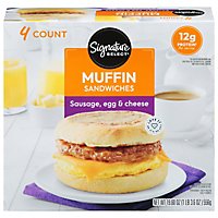 Signature SELECT Sausage Egg Cheese Muffin Sandwich - 19.6 Oz - Image 1