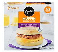 Signature SELECT Sausage Egg Cheese Muffin Sandwich - 19.6 Oz
