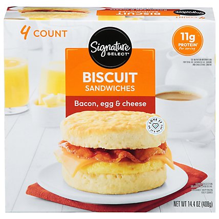 Signature SELECT Bacon Egg Cheese Biscuit Sandwich - 14.4 Oz - Image 2