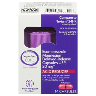 Signature Care Esomeprazole Magnesium 20mg Acid Reducer Delayed Release Capsule - 14 Count - Image 3