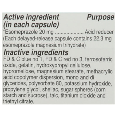 Signature Care Esomeprazole Magnesium 20mg Acid Reducer Delayed Release Capsule - 14 Count - Image 3