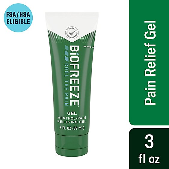 Biofreeze Menthol Pain Relieving Green Gel Tube - 3 Fl. Oz.