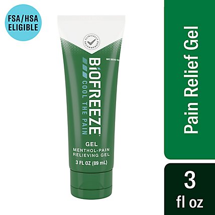 Biofreeze Menthol Pain Relieving Green Gel Tube - 3 Fl. Oz. - Image 1