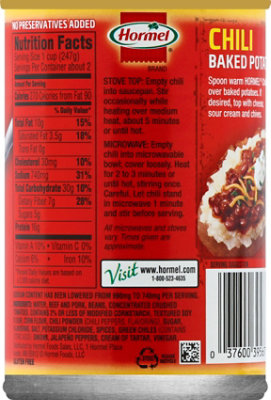 Hormel Chili with Beans Less Sodium - 15 Oz - Image 3