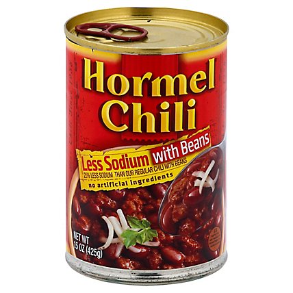Hormel Chili with Beans Less Sodium - 15 Oz - Image 1