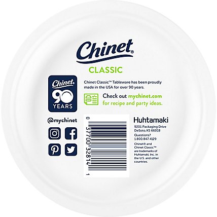 Chinet Plates Appetizer and Dessert Classic White Wrapper - 70 Count - Image 4
